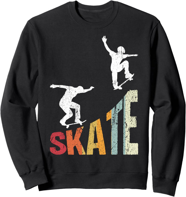 Skateboard Skateboarding Skater Vintage Boarder Skatingfan Sweatshirt