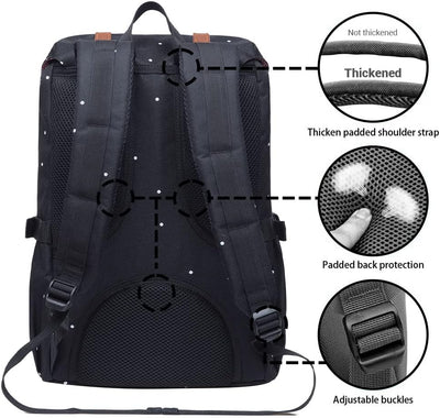 KAUKKO Laptop-Rucksack Funktionale Outdoor Tasche für Reisen & Camping Studentenrucksack für Student