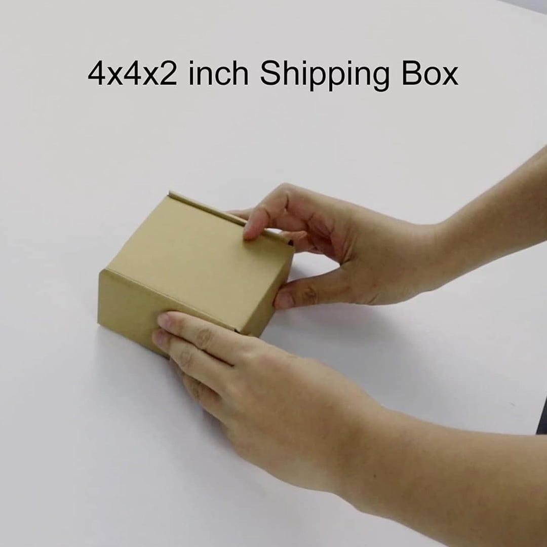 RLAVBL 25 Stück Braune Versandkartons mit den Massen 10,2 x 10,2 x 5,1 cm für den Versand von Gegens
