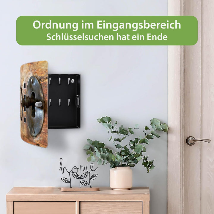 banjado Design Schlüsselkasten aus Edelstahl für 10 Schlüssel/Schlüsselschrank zur Schlüssel Aufbewa