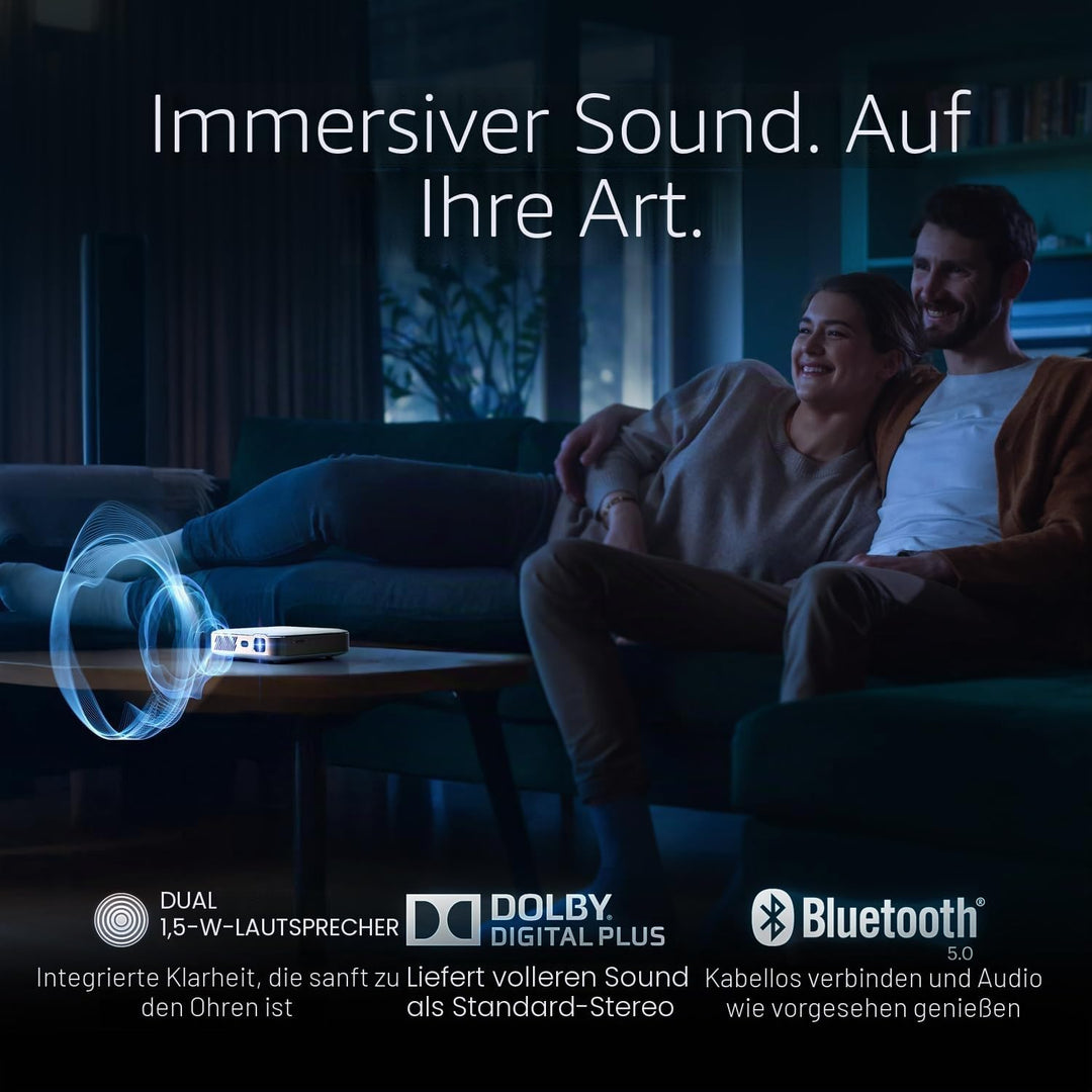 Luma 500 tragbarer Smart Beamer 200 ANSI Lumen weiss