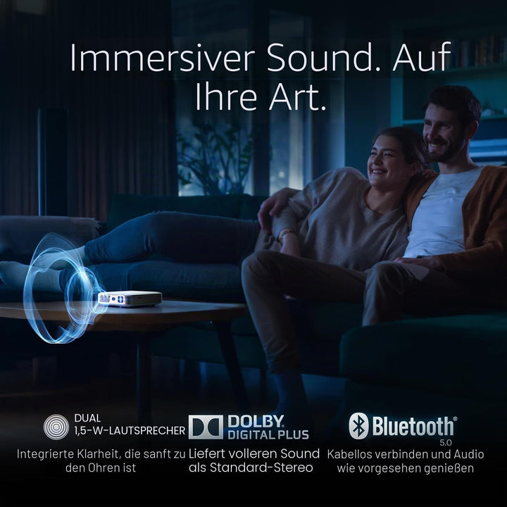 Luma 500 tragbarer Smart Beamer 200 ANSI Lumen weiss