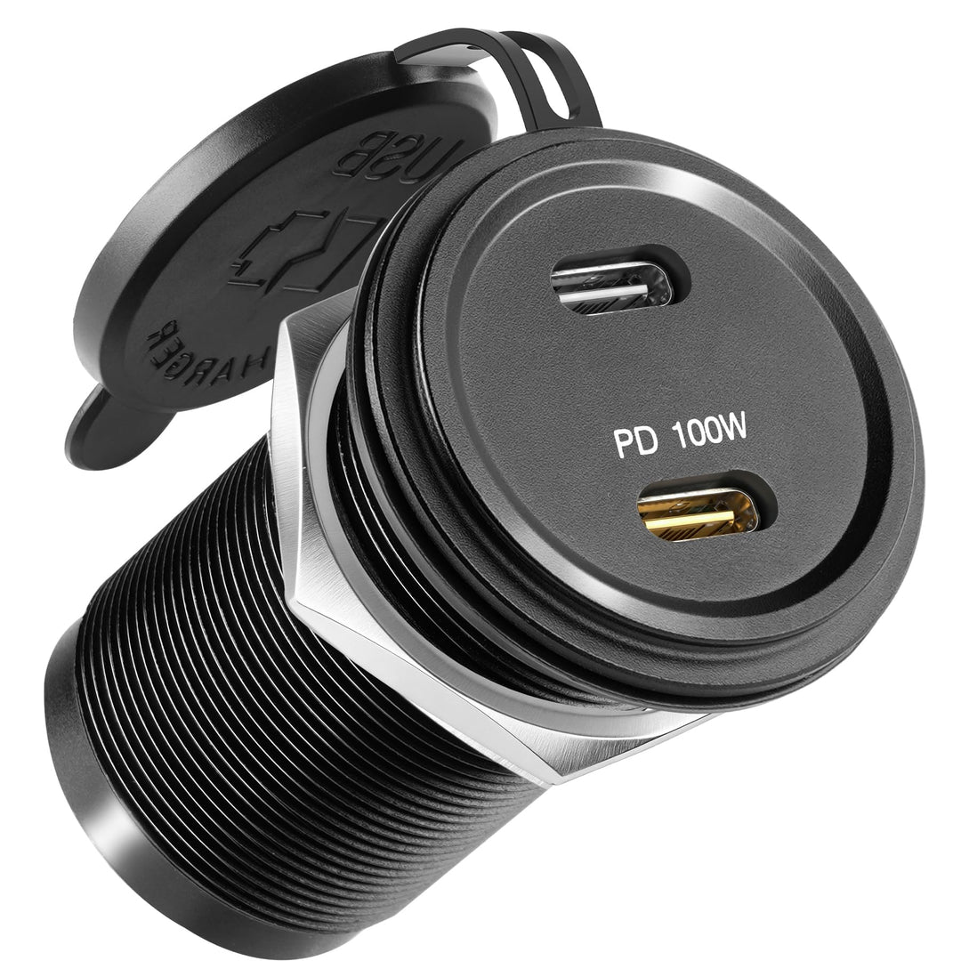 acegoo 12V USB C Steckdose 100W PD &amp; 20W PD, Wohnmobil Auto USB Dose Buchse 12 Volt KFZ Wasserdicht