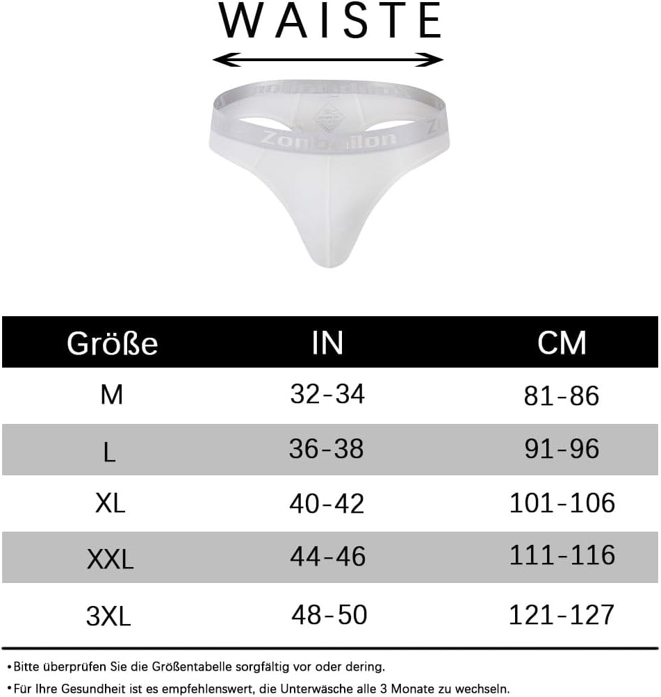 BIATWOWR Herren Strings T-Rücken Unterwäsche Sexy Ball Pouch Slip Tanga Männer Sexy Niedrige Taille