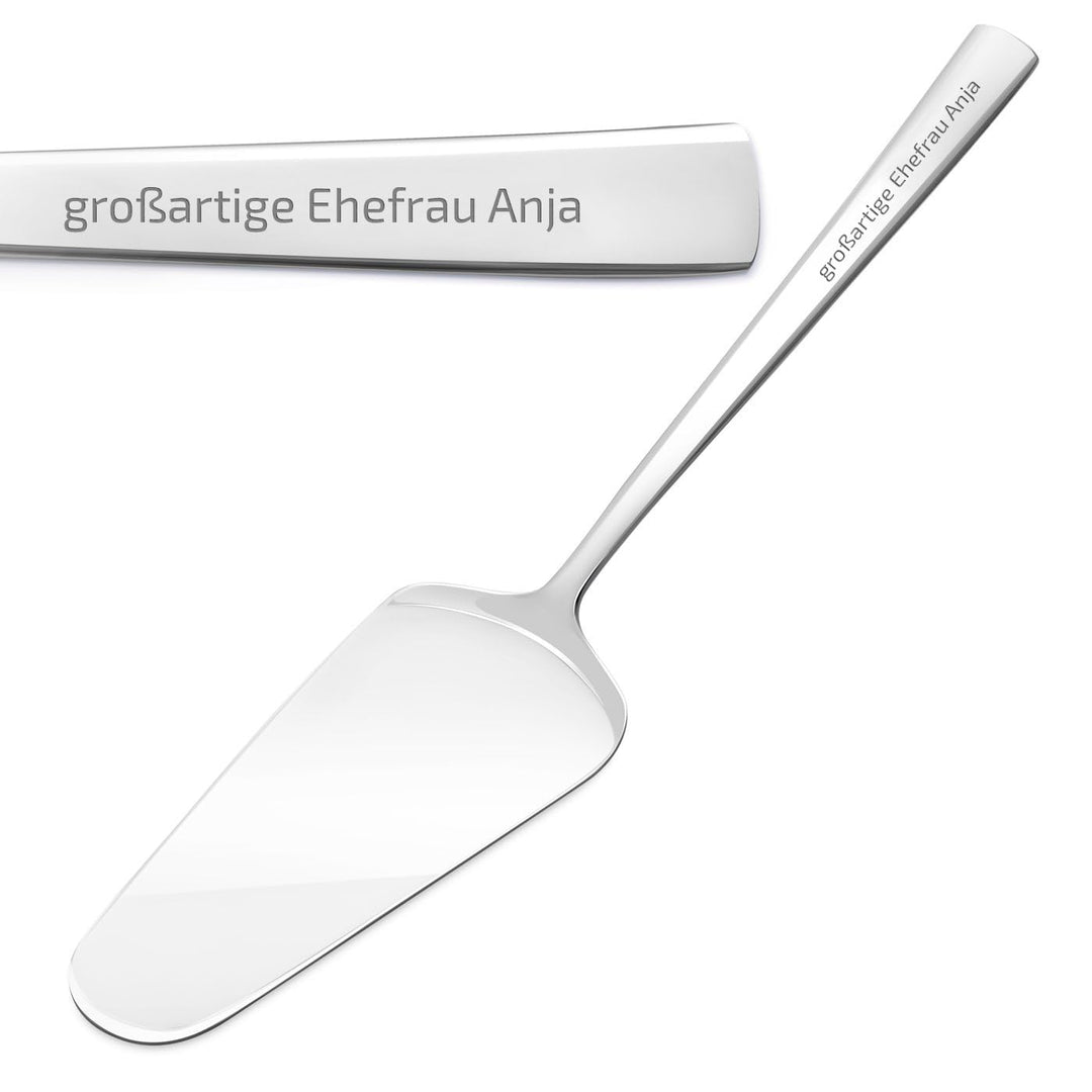 Maverton Tortenheber mit Gravur - Kuchenheber aus Edelstahl - Küche Dekoration - für Torten Kuchen M
