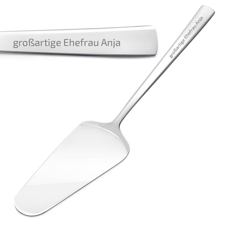 Maverton Tortenheber mit Gravur - Kuchenheber aus Edelstahl - Küche Dekoration - für Torten Kuchen M