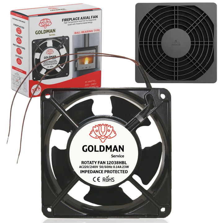 GOLDMAN SERVICE – Hochtemperatur-Axialventilator für einsteckbare Kaminkassette | Leise mit leistung