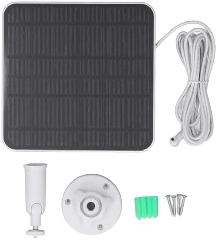 12 W Solarpanel Ladegerät für Ringkamera, IP65 Wasserdichtes, Verstellbares, Wandmontiertes Solarpan