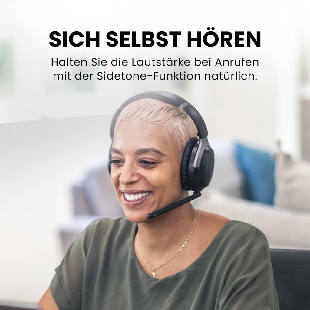 Avantalk Aria 3 - Bluetooth 5.3 Kabellos Headset mit abnehmbarem Noise-Cancelling Mikrofon, klare Sp