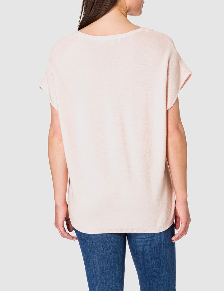 Morgan Damen V-Ausschnitt, Knopf Pullover, Nude, XS Hoch