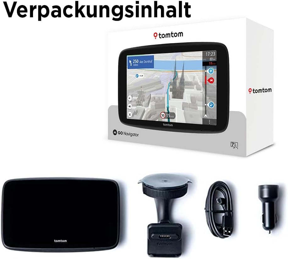 TomTom Pkw-Navi GO Navigator (extra grosses 7-Zoll-Display, Stauvermeidung Dank TomTom Traffic, Kart