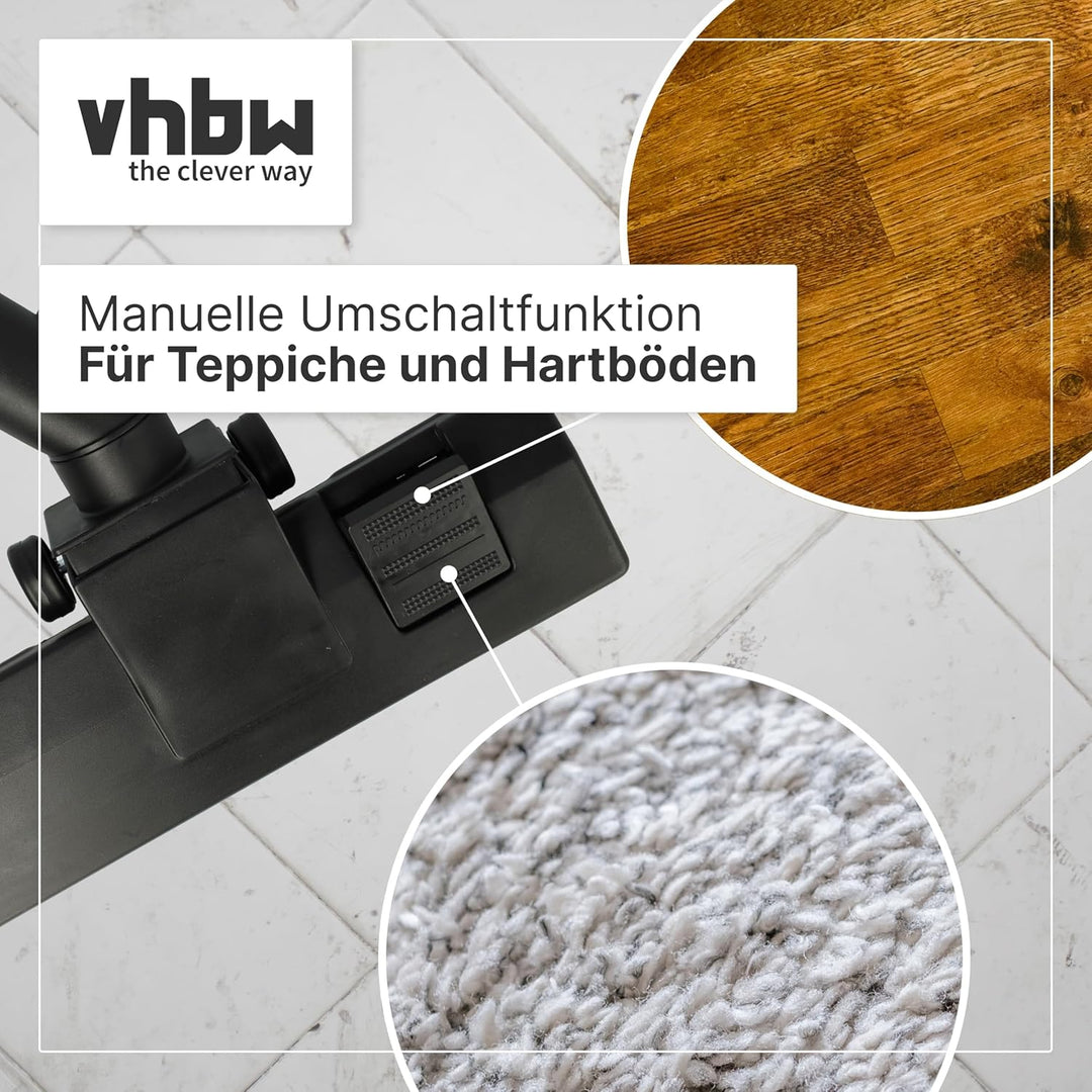vhbw Bodendüse Typ 2 für Teppiche kompatibel mit Rowenta Staubsauger mit 32 mm Rundanschluss