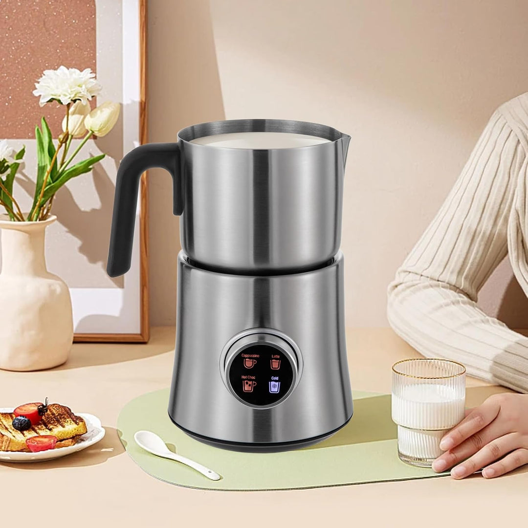 Edelstahl Milchaufschäumer 900ml 4+1 Funktionen EU-Standard 500W LED