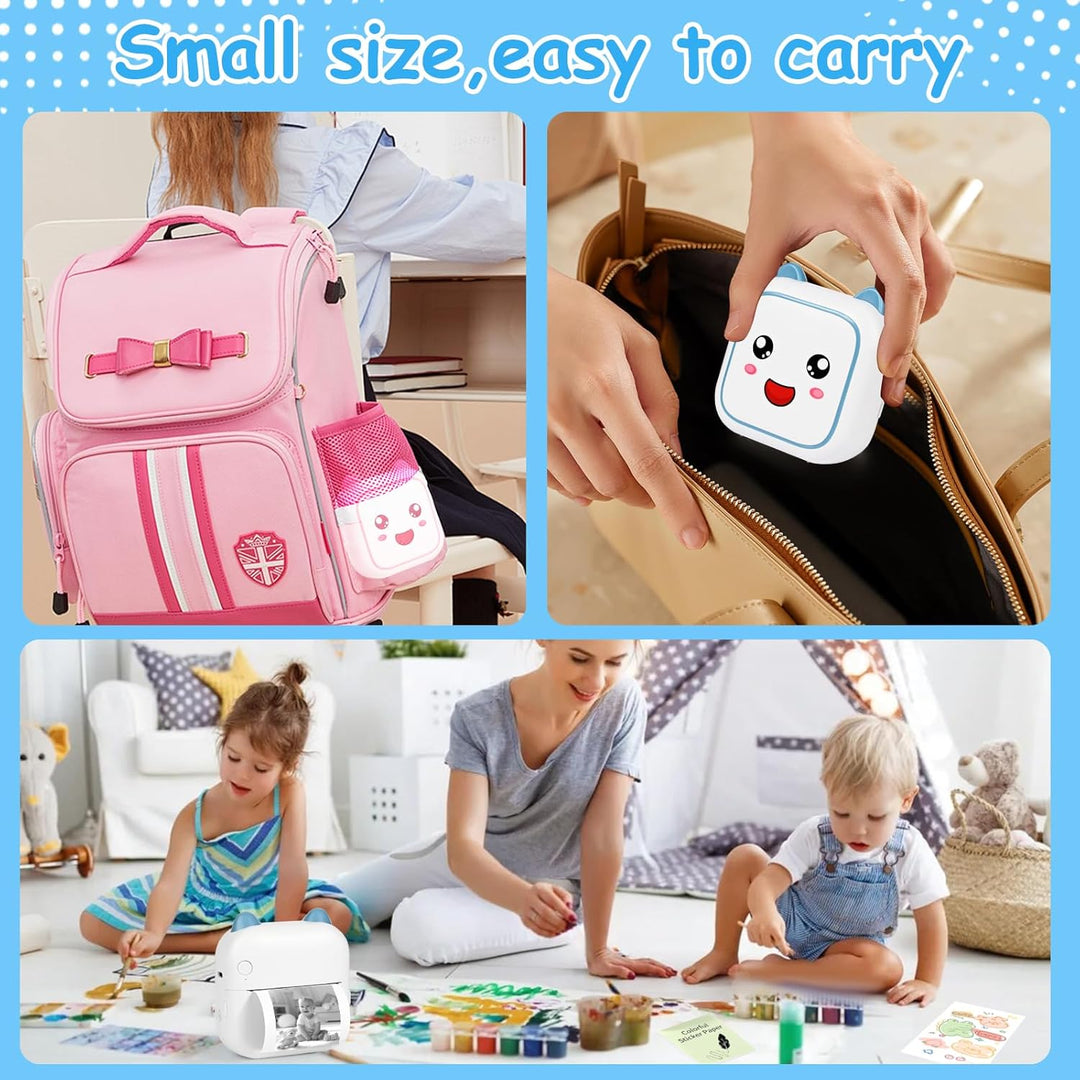 Ambesty Mini Drucker, Mobiler Fotodrucker, Tragbarer Mini Fotodrucker, Wireless Fotodrucker Thermodr