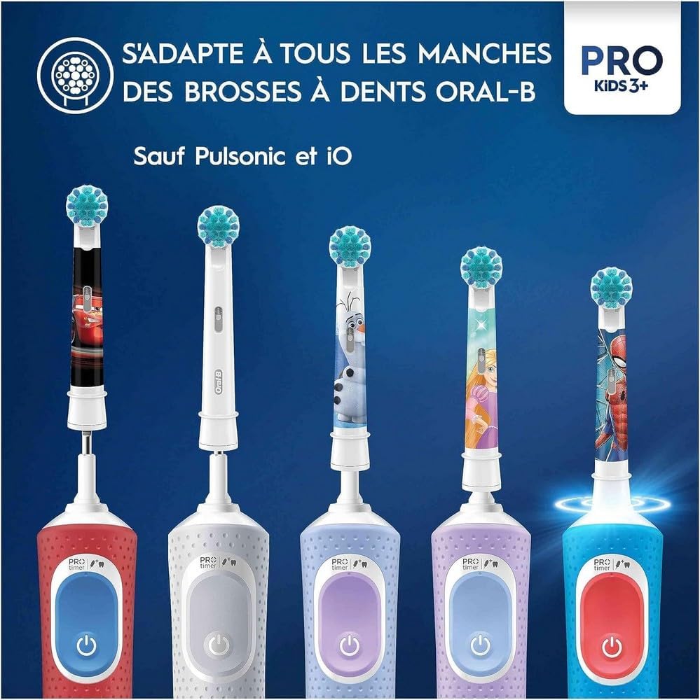 Oral-B Pro Kids Aufsteckbürsten für elektrische Zahnbürsten, Spiderman, 4 Stück, für sanftes Bürsten