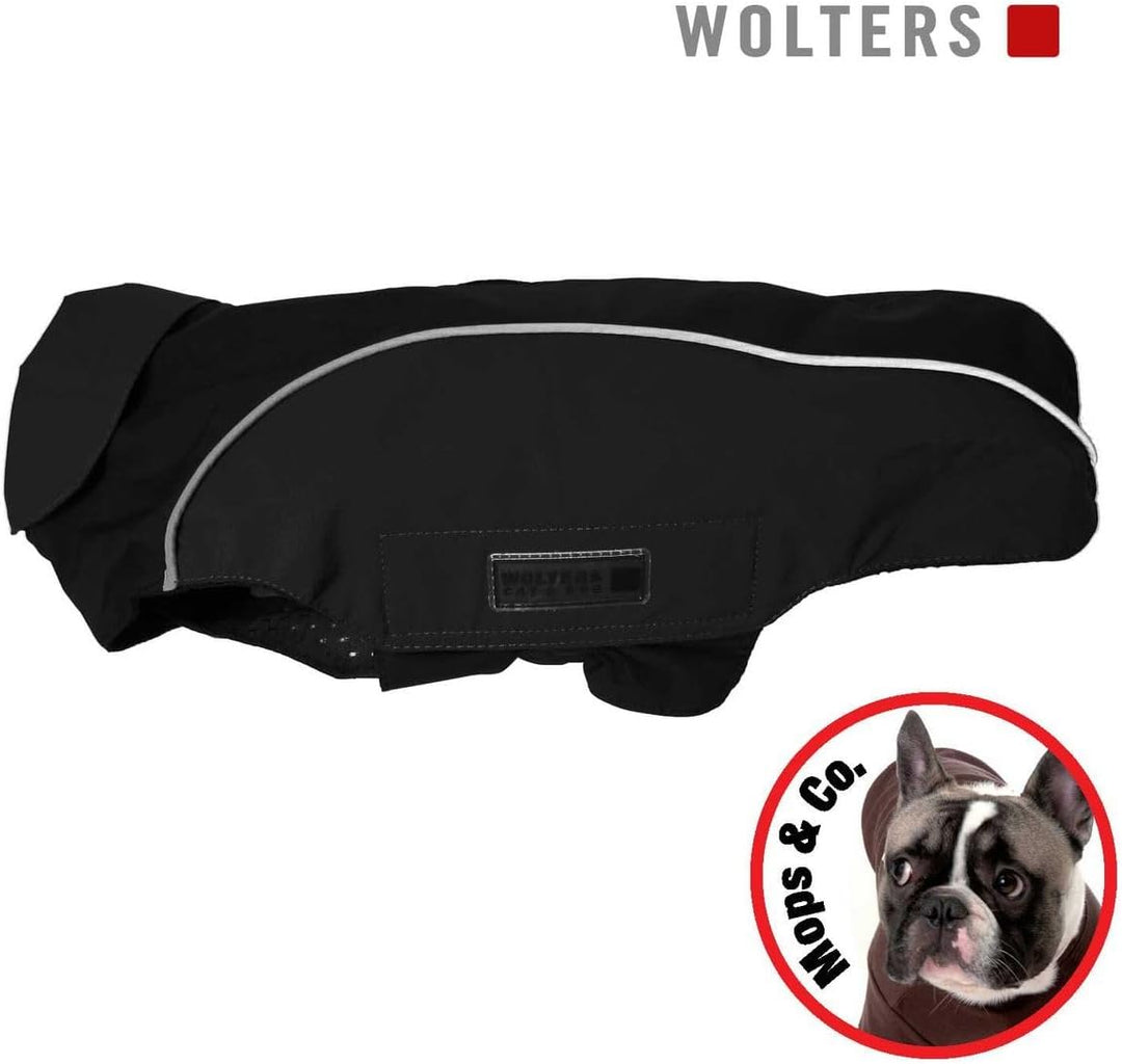 Wolters | Regenjacke Easy Rain für Mops&amp;Co. schwarz/schwarz | Rückenlänge 32 cm 32 cm schwarz/schwar