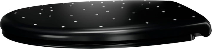 LUVETT® WC-Sitz S100 mit Glitzer-Steinen, oval, mit Absenkautomatik SoftClose®, abnehmbar, antibakte