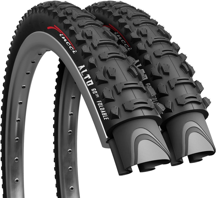 Fincci Fahrradreifen 26 x 1.95 Zoll 53-559 Faltbar 60 TPI Reifen Fahrradmantel für MTB Mountain Hybr