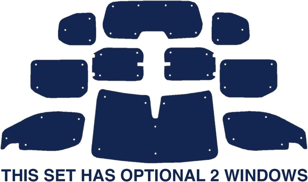 Fensterrollo-Set für Citroen Berlingo (2018-Datum), vollständiges Set, wendbar, Thermisch Full Set F