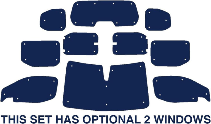 Fensterrollo-Set für Citroen Berlingo (2018-Datum), vollständiges Set, wendbar, Thermisch Full Set F