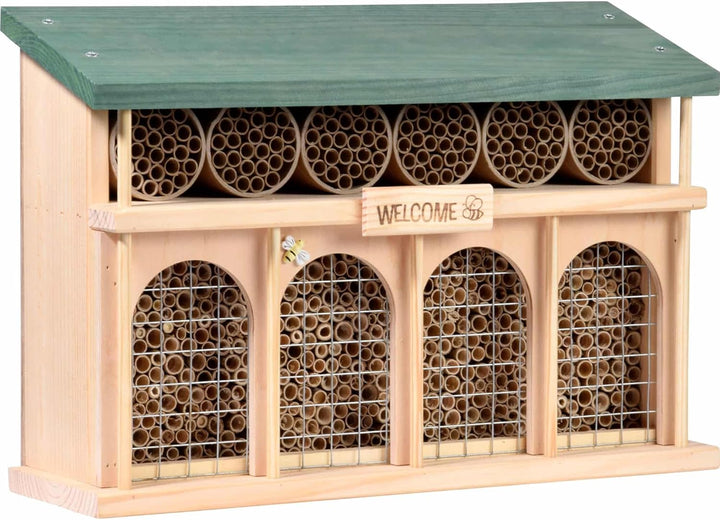 dobar® green label 22395FSCe Grosses Wildbienenhotel "Dublin" - Insektenhotel für Wildbienen & Insek