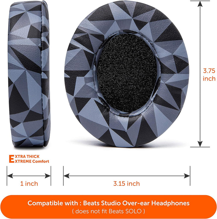 WC Wicked Cushions Ersatz-Ohrpolster für Beats Studio 2 & 3 (B0501, B0500) Wired & Wireless | Passt