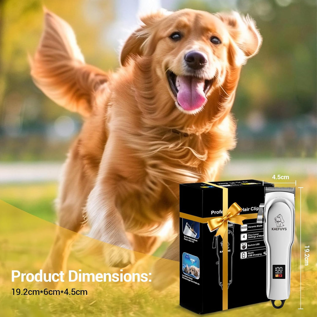 Hundeschermaschine Tierhaarschneidemaschine Profi Trimmer Haarschneidemaschine für Hunde mit dickem