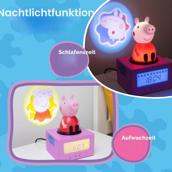 Peppa Pig Paladone Schlaftrainings-Wecker, Mehrfarbig, Einheitsgrösse Cartoon, Cartoon