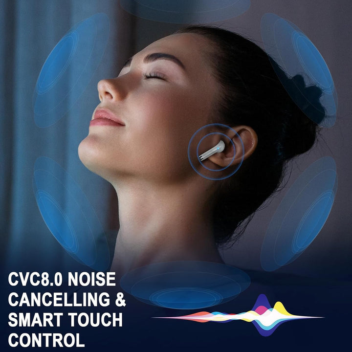 Kopfhörer Kabellos Bluetooth 5.4, Bluetooth Kopfhörer HiFi Stereo mit 4 ENC Noise Cancelling Mic, 40