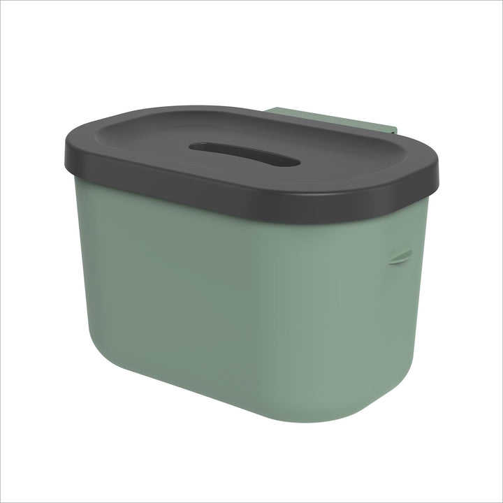 Rotho Salsa Biomülleimer 3,2l, mit Decekl Komposteimer, integrierte Hängevorrichtung, Kunststoff, 22