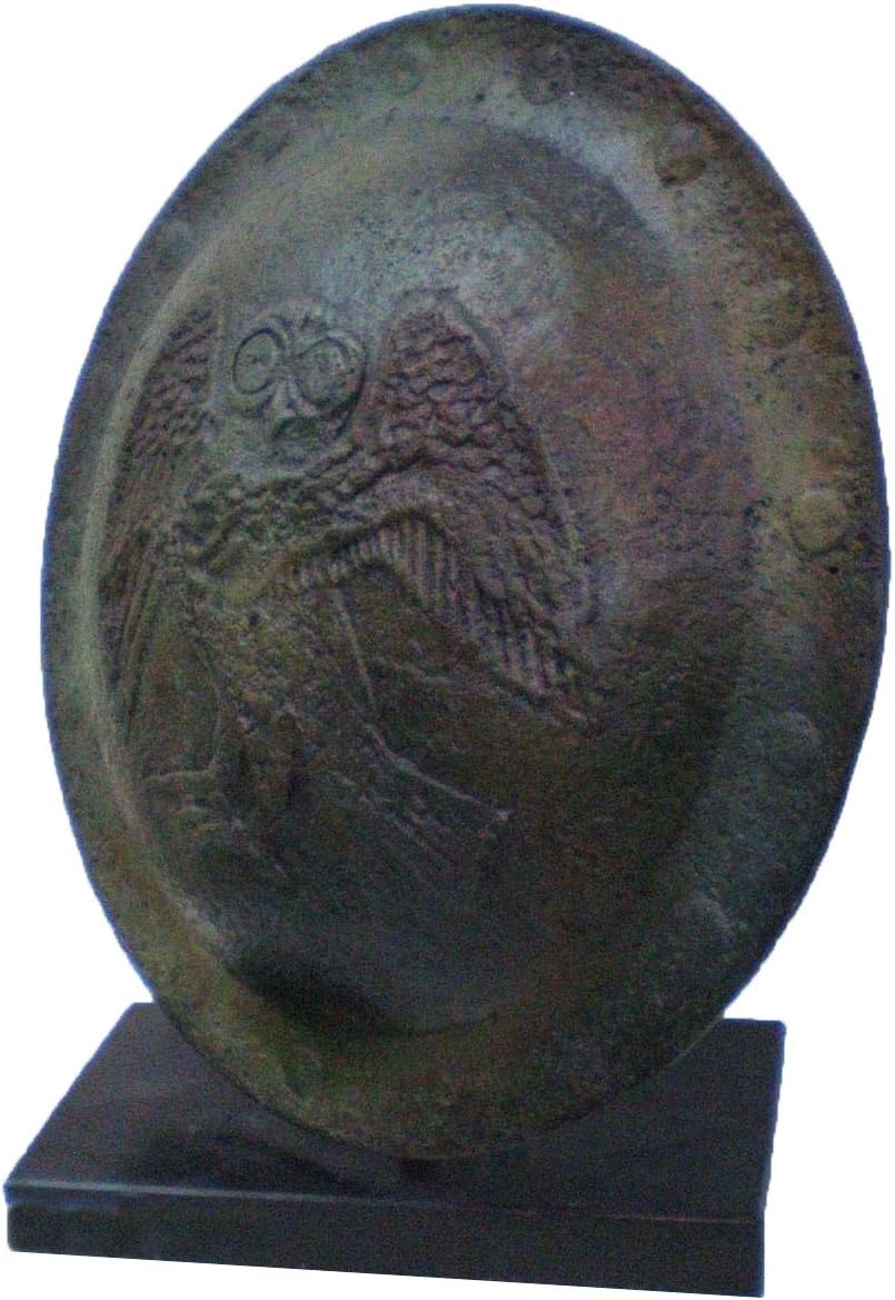 Hand Made Bronzeschild – Eule von Athen – Göttin Athena Symbol – Antik-Stil – Unikat