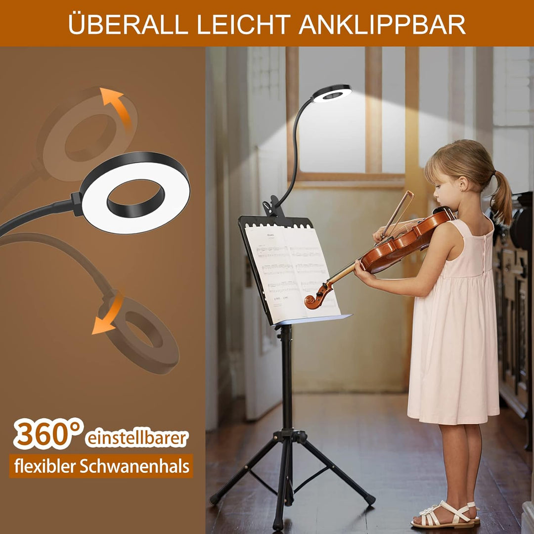 iZELL 23 LED Leselampe Bett Dimmbar -【3 Modi & 10 Helligkeitsstufen】 Augenschutz Klemmlampe mit 70cm
