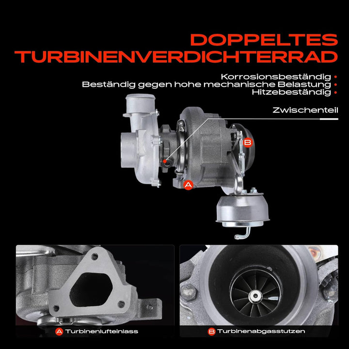 Frankberg Turbolader Abgasturbolader RHF4V/VV14 Diesel Kompatibel mit Viano W639 2.1L 2003-2013 Vito