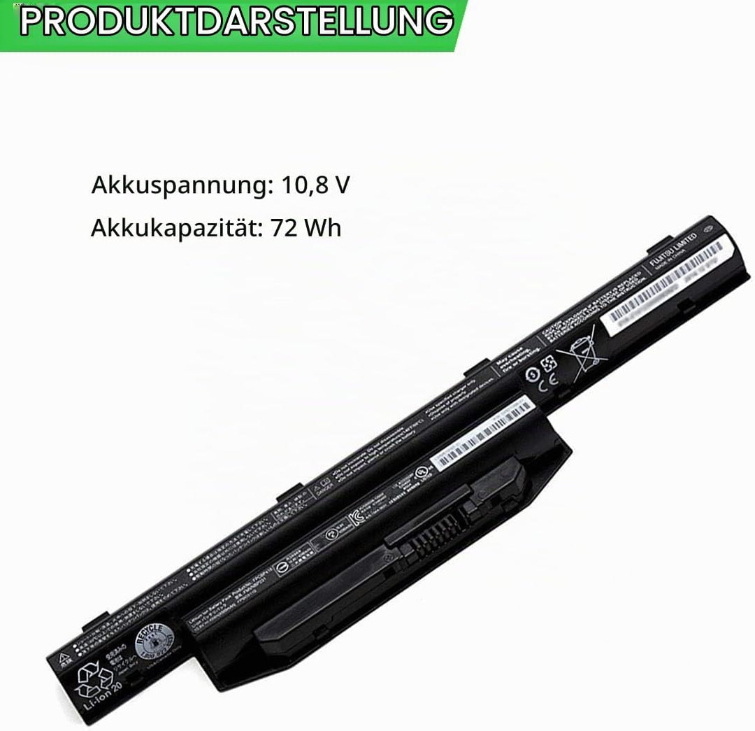 XITAIAN 10.8V 72Wh 6700mAh FPCBP416 FPCBP429 FMVNBP231 FMVNBP235 Ersatz Laptop Akku für Fujitsu Life