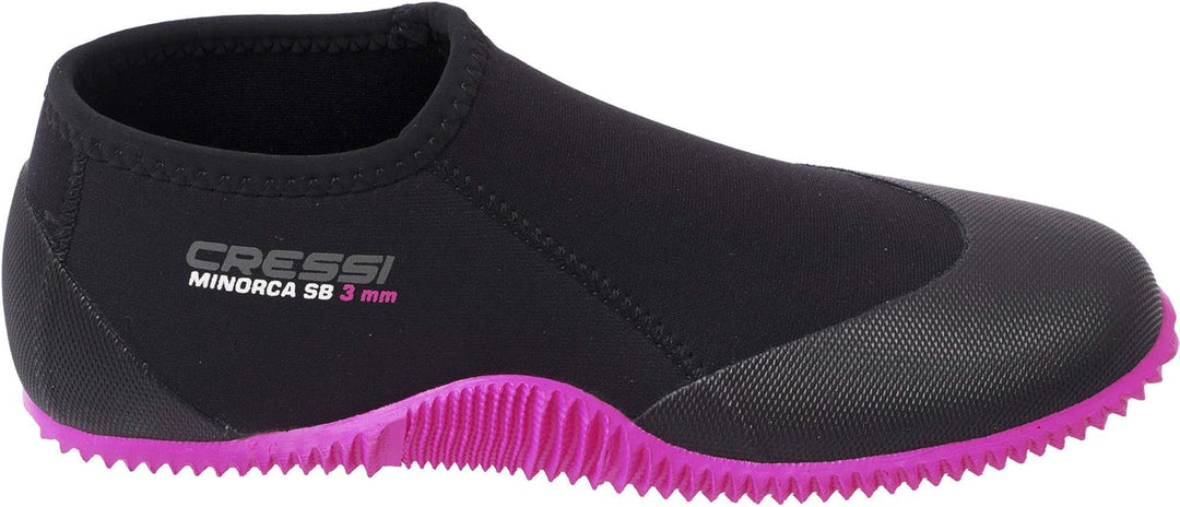 Cressi Unisex Minorca Neopren Tauchschuhe 3mm (1er Pack), M Schwarz Sohle Rosa