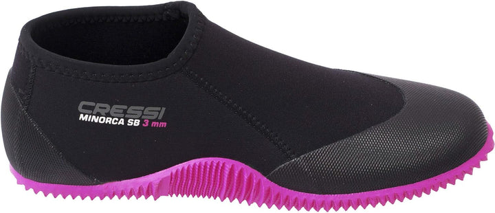 Cressi Unisex Minorca Neopren Tauchschuhe 3mm (1er Pack), M Schwarz Sohle Rosa