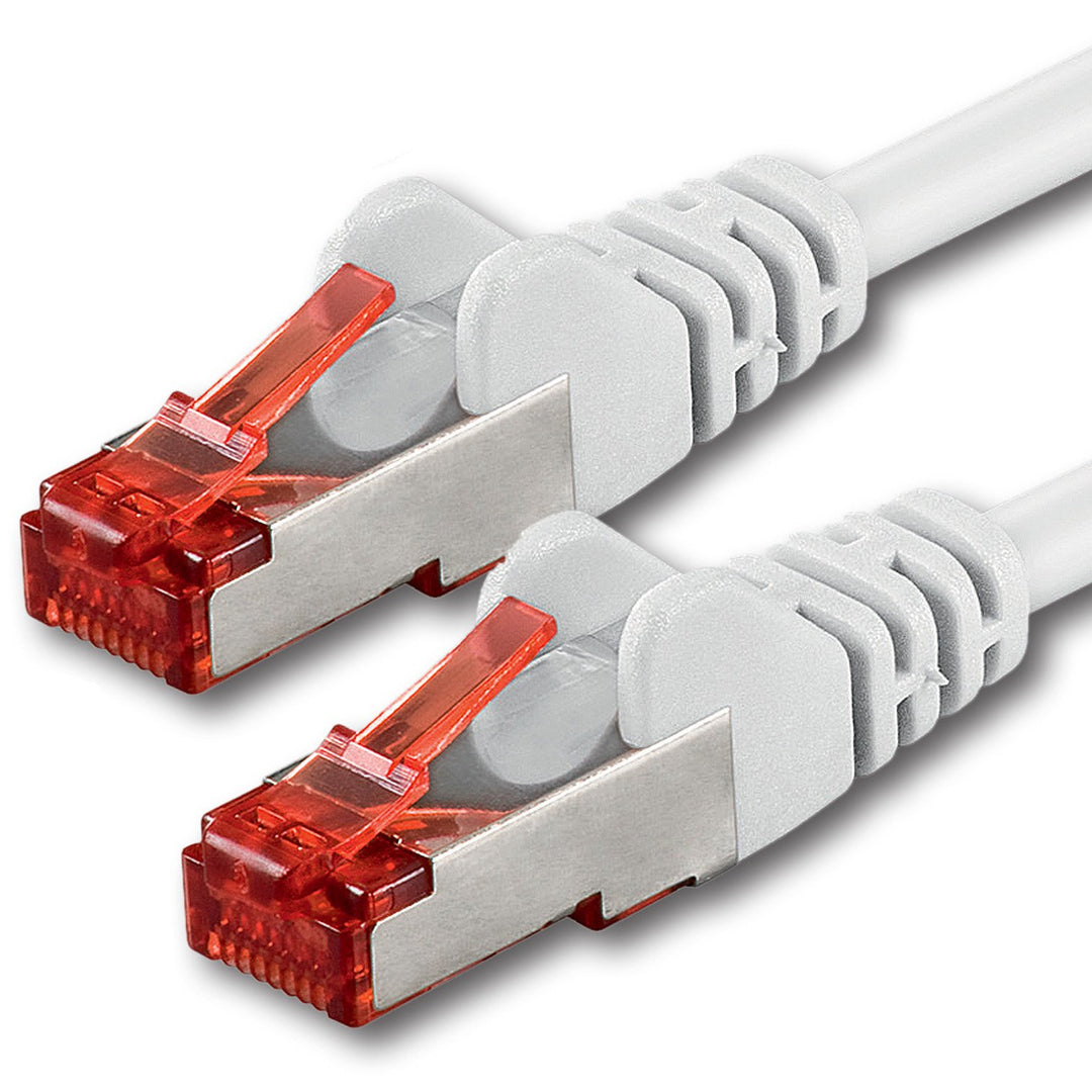 1aTTack.de 1x 50m - Cat 6 Netzwerk-Kabel Patch-Kabel Cat6 RJ45 SFTP - Weiss 1x 50m Weiss, 1x 50m Wei