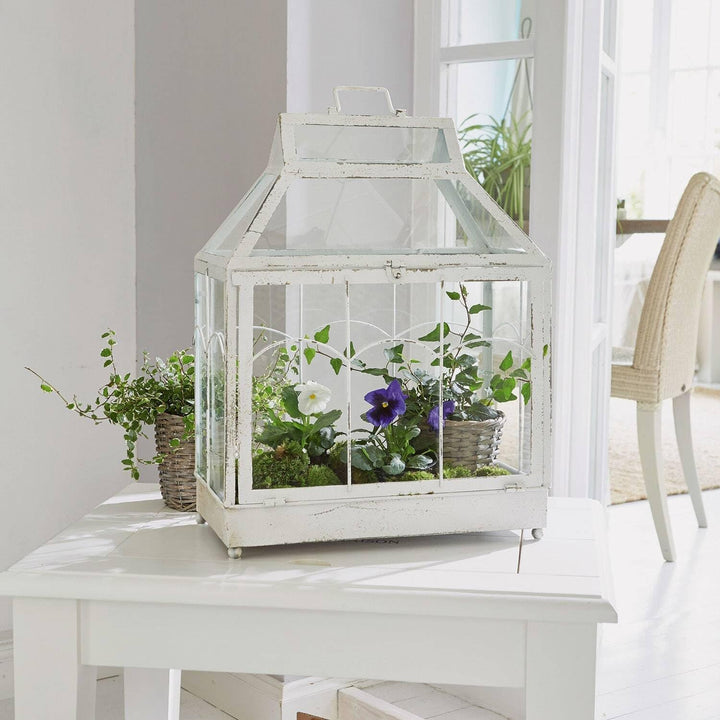 LOBERON® Laterne Couriar, individuell befüllbar, handgemachtes Shabby-Finish, Deko-Objekt mit Vintag