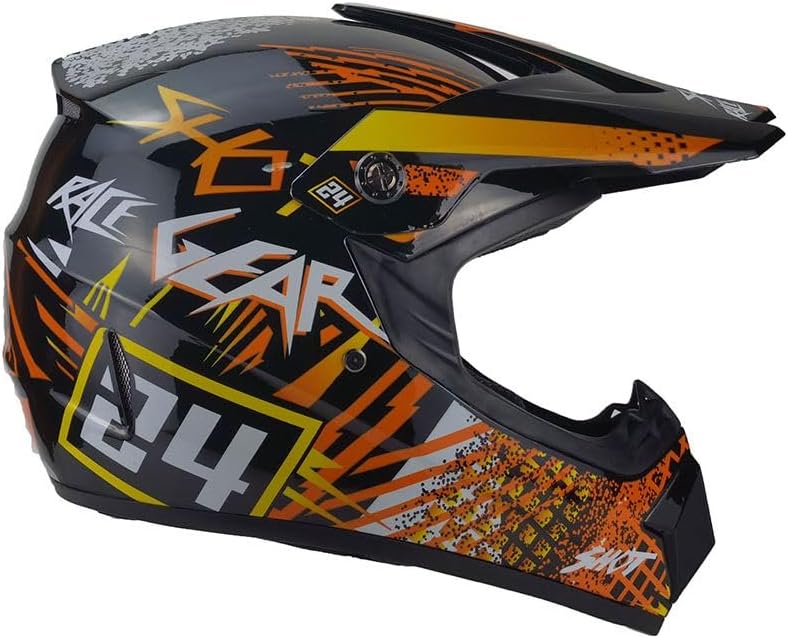 Kinder Crosshelm Hot-Shot AHP – Motorradhelm für Kinder, ABS-Schale, robuster Kinderhelm für Downhil