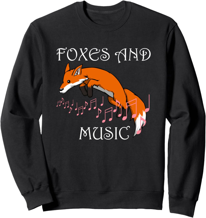 Fox and Music Wildlife Waldtiere Musiker Sweatshirt
