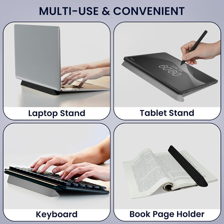 kwmobile Laptop Ständer für Laptop PC/Portable Monitor/Tablet - Mini Laptopständer mit Lineal &amp; Stif