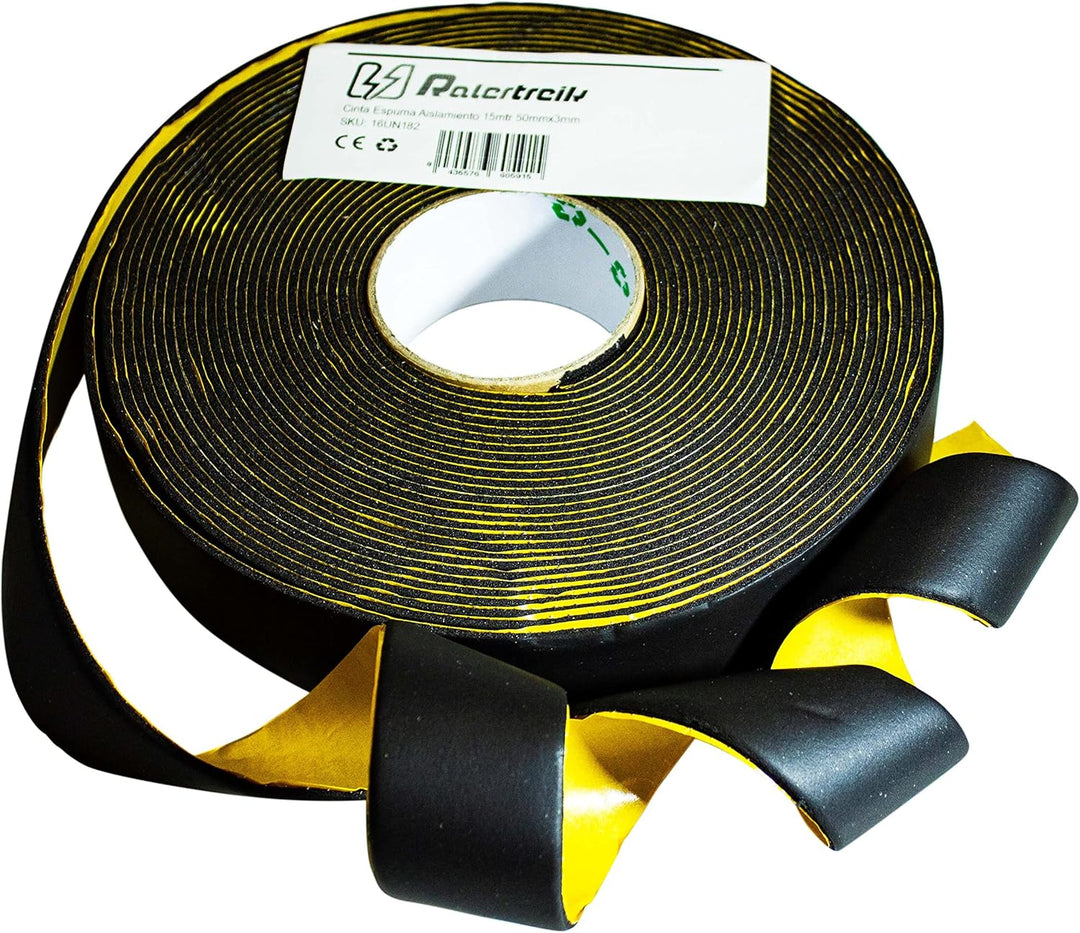 Armatech Klebeband, 15 m, 50 x 30 mm, Gummi, selbstklebend, für Wärmeisolierung, Klimaanlagenleitung