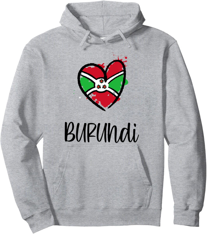 Burundi Heart Art Flag Cute Africa Kirundi Burundian Gift Pullover Hoodie
