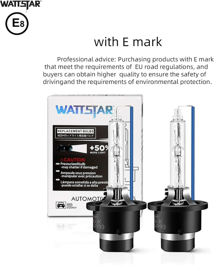 wattstar D2S Scheinwerferlampen, Xenon, D2S 35W HID Scheinwerfer, HID Lampe, Xenon HID Scheinwerferl
