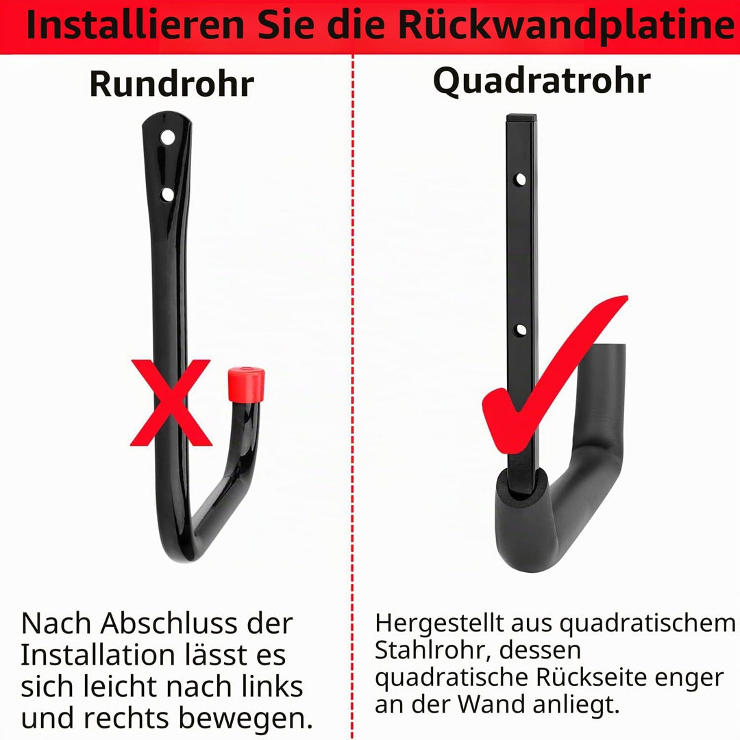 Garagenhaken, 25,4 cm, robuste Garagenaufbewahrung, Werkzeugaufhänger, Wandhalterung, Aufbewahrungsh
