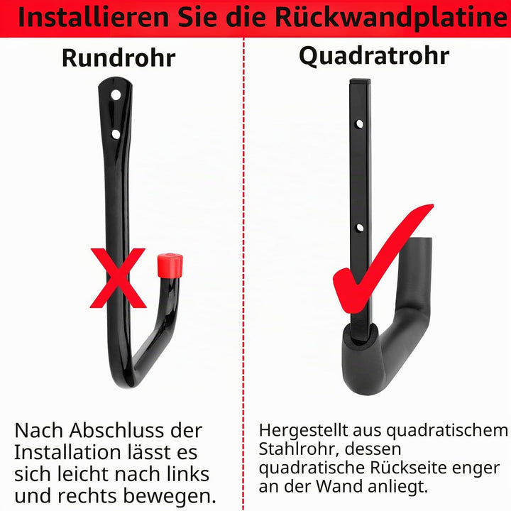 Robuste Garagen-Leiterhaken mit 30,5 cm Jumbo-Arm, 8 Stück, Wandmontage, Aufbewahrungsbügel für Fahr