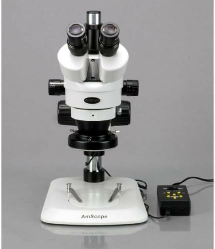 AmScope SM-1TNZ-144A-10M Zoom-Stereomikroskop mit 10MP-Kamera und 144-LED-4-Zonen-Licht, 3.5X-90X