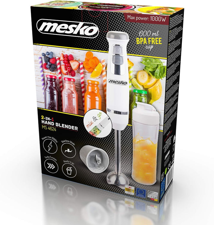 Mesko MS 4624 2-in-1 Handmixer, Weiss
