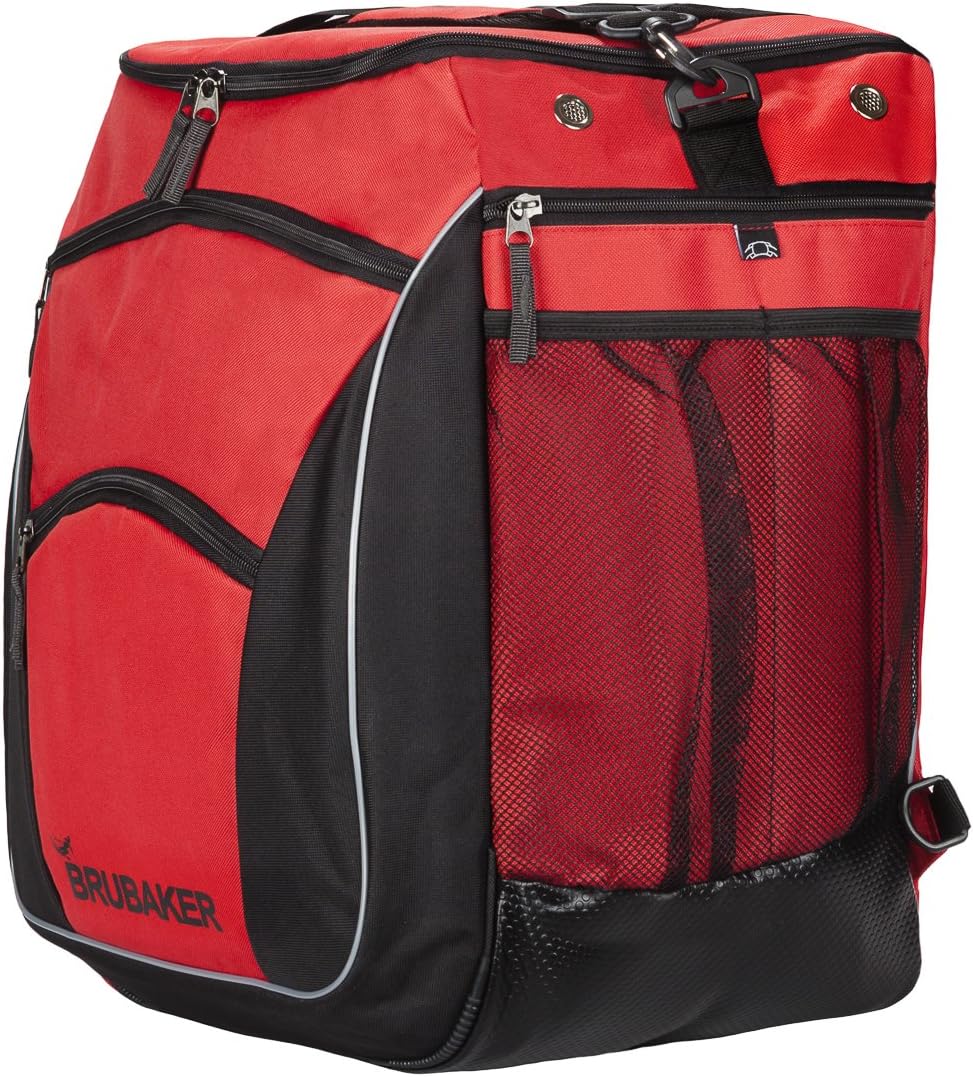 BRUBAKER Skischuhtasche Professional für Schuhe und Helm mit Rucksack-Tragegurten und Schaum-Rückenp