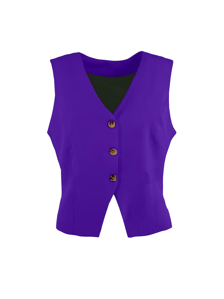 JOPHY & CO. Damenweste mit 3 Knöpfen (Code 7090) XS Purpur, XS Purpur
